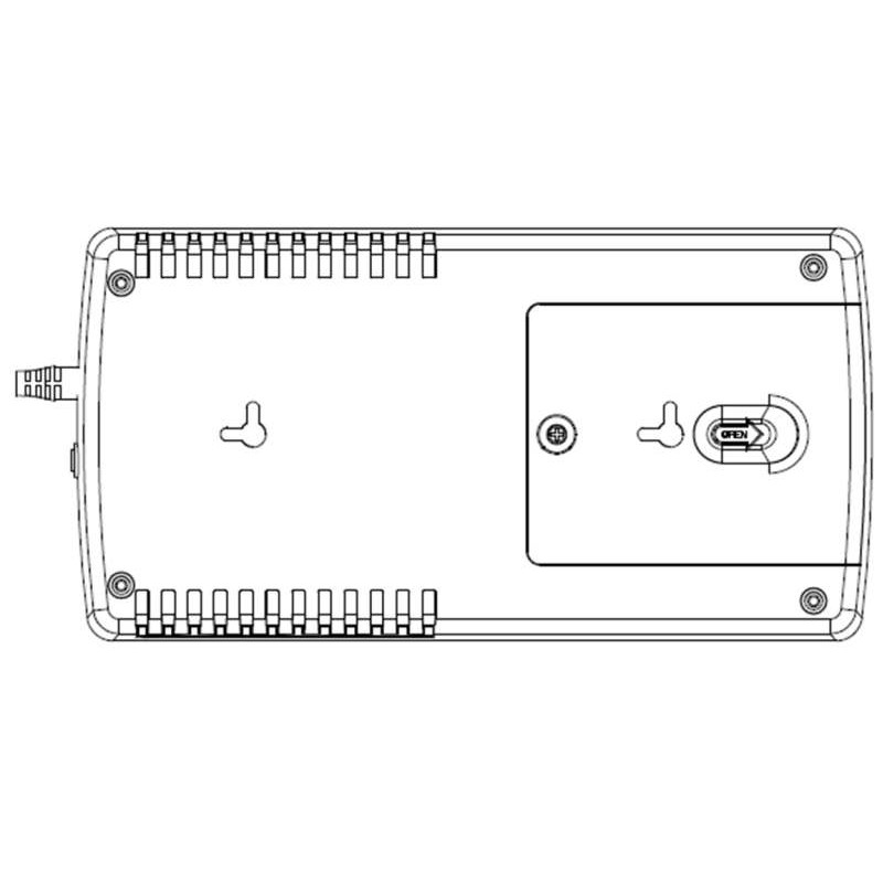 Effekta Line-Interaktive-USV, 800VA, USB, PVC-Gehäuse, Office Home 800, Lüfterlos, - 163480 - 4