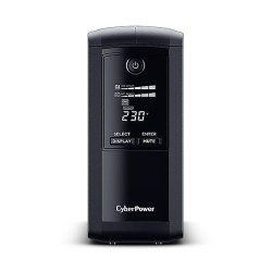 CyberPower USV, Value Pro-Serie, 1000VA/550W, Line-Interactive, USB/RS232, LCD, IEC C14 Kaltgeräte - 188419 - 1