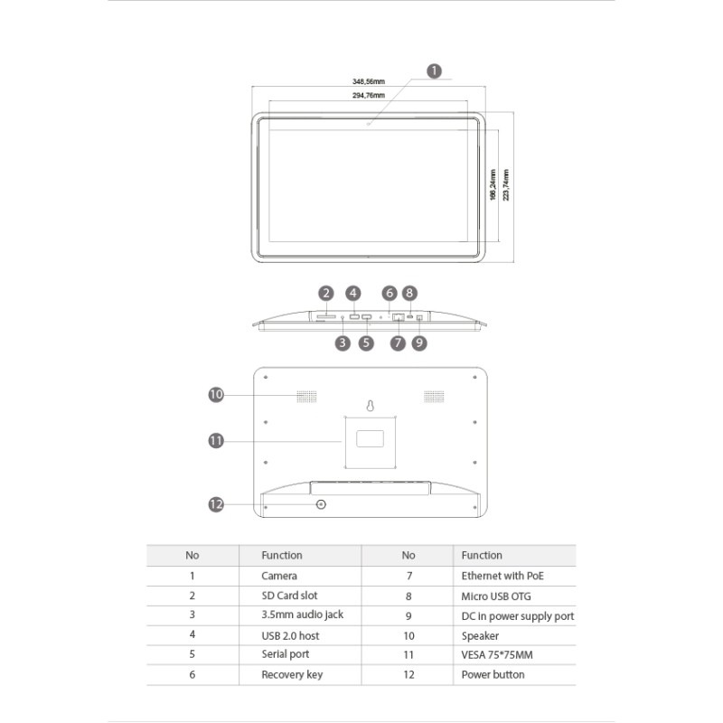 ALLNET Design LED Tablet 10 inch RK3288 Android 10 and NFC, meeting room tablet - 174715 - 8