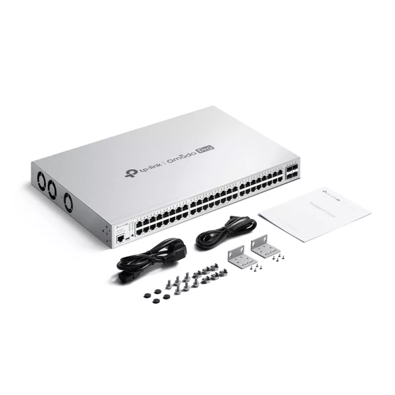 Omada PRO full managed Layer 2+ Switch &bull 52 Port &bull 48x 1GbE, 4x SFP &bull PoE Budget 384W &bull 48x PoE af/at &bull Omad