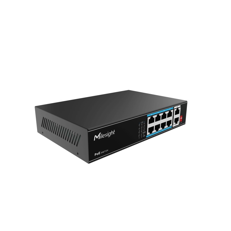 Milesight IoT Milesight 8-Port PoE Switch, MS-S0208-EL - 210093 - 10