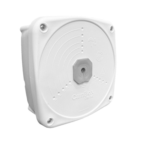 Junction box - For dome and bullet cameras - Double sealing for outdoor use IP66 - Water level for correct positioning