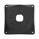 Junction box - For dome cameras - Suitable for outdoor use - Ceiling or wall installation - Made of plastic - Color: black