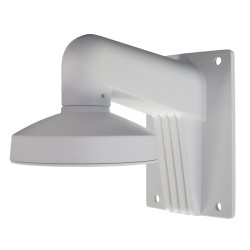 Wall Mount Bracket - For Dome Cameras - Suitable for outdoor use - White Color - Compatible with Hiwatch Hikvision - Cable Pin -