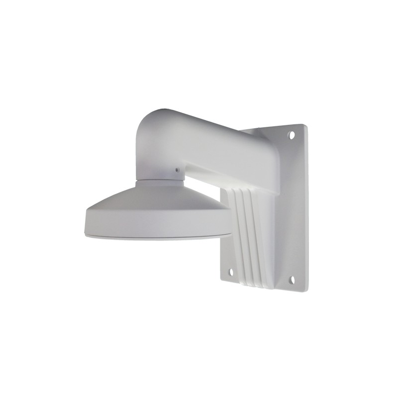 Wall Mount Bracket - For Dome Cameras - Suitable for outdoor use - White Color - Compatible with Hiwatch Hikvision - Cable Pin -