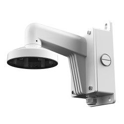Wall mount bracket with junction box - Suitable for dome - Suitable for outdoor use - White color - Cable pin - DS-1273ZJ-140B