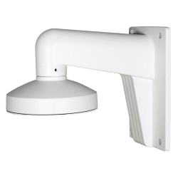 Wall Mount Bracket - For Dome Cameras - Suitable for outdoor use - White Color - Compatible with Hiwatch Hikvision - Cable Pin -