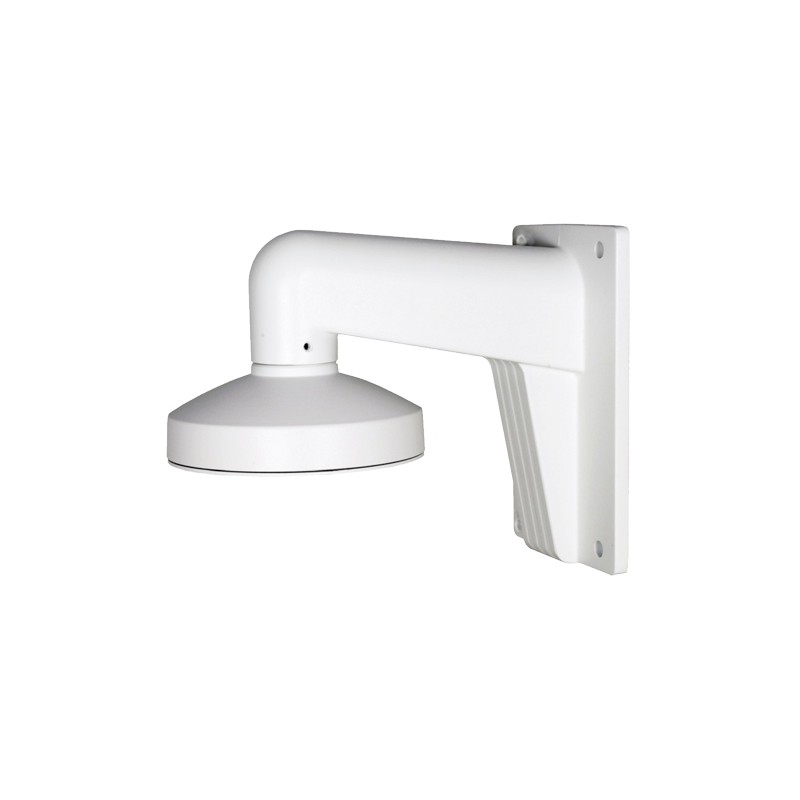 Wall Mount Bracket - For Dome Cameras - Suitable for outdoor use - White Color - Compatible with Hiwatch Hikvision - Cable Pin -