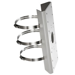 Pole/lamppost mount - For bullet cameras - Diameter range 67~127 mm - Suitable for outdoor use - White
