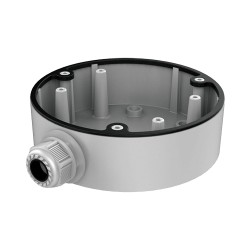 Junction box - For dome cameras - Suitable for outdoor use - Ceiling or wall installation - White color - Cable pin - DS-