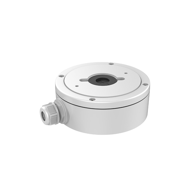 Junction box - For dome cameras - Suitable for outdoor use - Ceiling or wall installation - White color - Cable pin - DS-