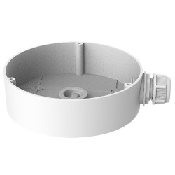 Junction box - For dome cameras - Suitable for outdoor use - Ceiling or wall installation - White color - Cable pin - DS-
