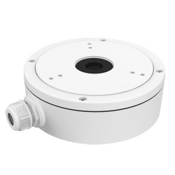 Junction box - For dome cameras - Suitable for outdoor use - Ceiling or wall installation - Cable pin - White color - DS-