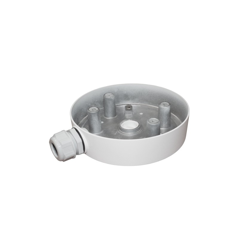 Junction box - For dome cameras - Suitable for outdoor use - Ceiling or wall installation - Cable pin - White color - DS-