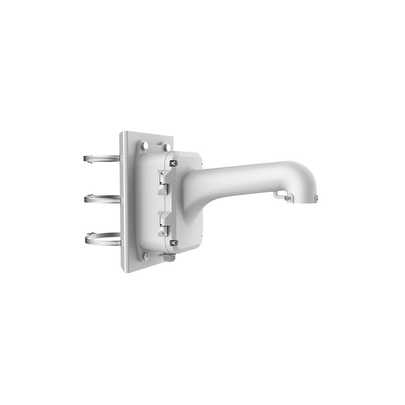 Pole mount - Junction box - Suitable for outdoor use - Suitable for pole mounting - White color - DS-1604ZJ-BOX
