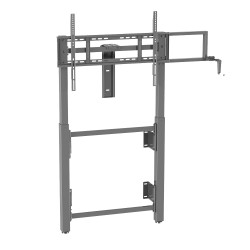 Floor and wall mount with hand crank - Adjustable height - Up to 75" - Maximum supported weight 80Kg - VESA Max. 900 x 600 - IB-