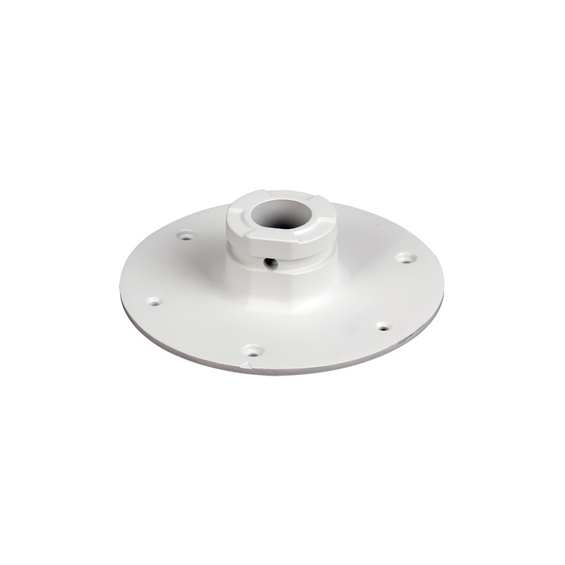 Roof support - Suitable for motorized domos - Made of aluminum - 40 (H) x 140 (Ø) mm - Cable pin - PFA108 - 1