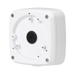 Junction box - For bullet or dome cameras - Suitable for outdoor use - Ceiling or wall installation - Cable pin - White