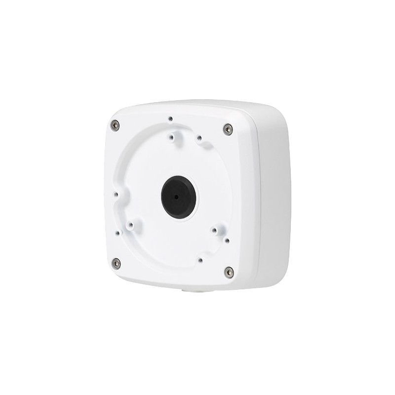 Junction box - For bullet or dome cameras - Suitable for outdoor use - Ceiling or wall installation - Cable pin - White