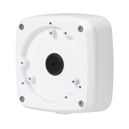 Junction box - For bullet or dome cameras - Suitable for outdoor use - Ceiling or wall installation - Cable pin - White