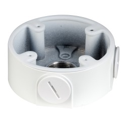 Junction box - For dome cameras - Suitable for outdoor use - Ceiling or wall installation - Cable pin - White color - PFA