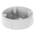Junction box - For dome cameras - Suitable for outdoor use - Ceiling or wall installation - Cable pin - White color - PFA