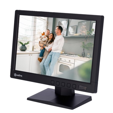 SAFIRE LED monitor 10" - Designed for video surveillance - Format 16:10 - VGA, HDMI, BNC loop and audio - Resolution 1280x800 - 