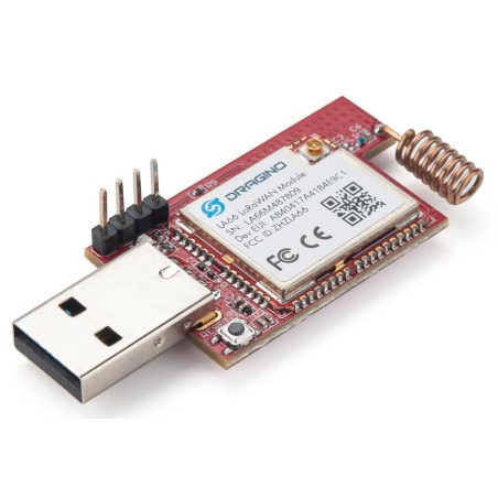 DRAGINO · LoRa · LA66 USB-Adapter mit Gehäuse & SMA· LA66-EU868 - 215692 - 1