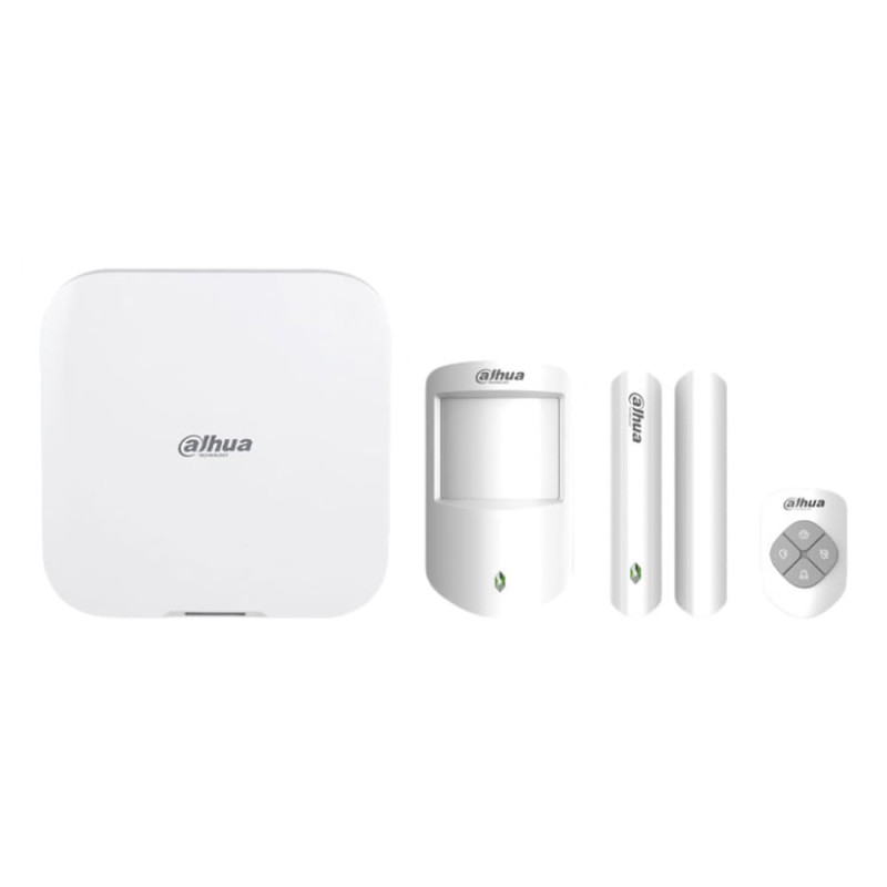 Dahua wireless alarm control panel set, 150 ML, 868 - 868.6 MHz, grade 2, motion detector, door contact, hand sensor
