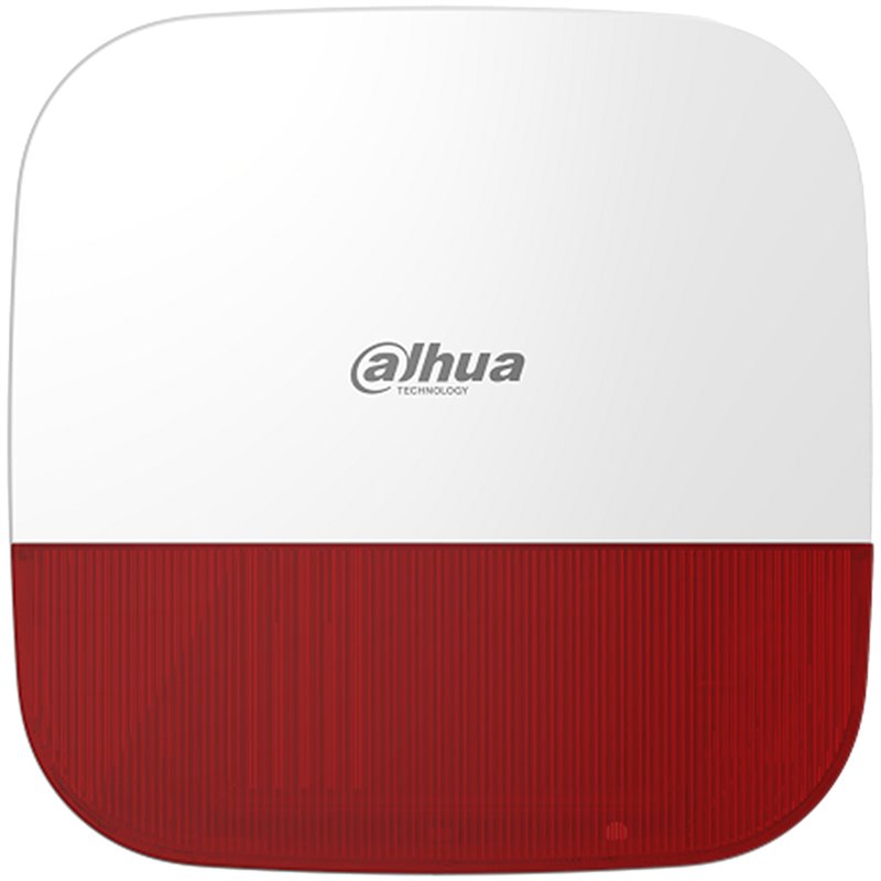 Dahua wireless outdoor siren, orange dome, grade 2, white, IP65, 110db