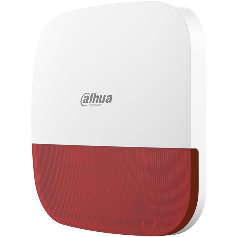 Dahua wireless outdoor siren, orange dome, grade 2, white, IP65, 110db