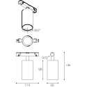 Synergy 21 LED Track-Serie für Stromschiene 48V VLF-Serie weiß 3000K - 240529 - 3