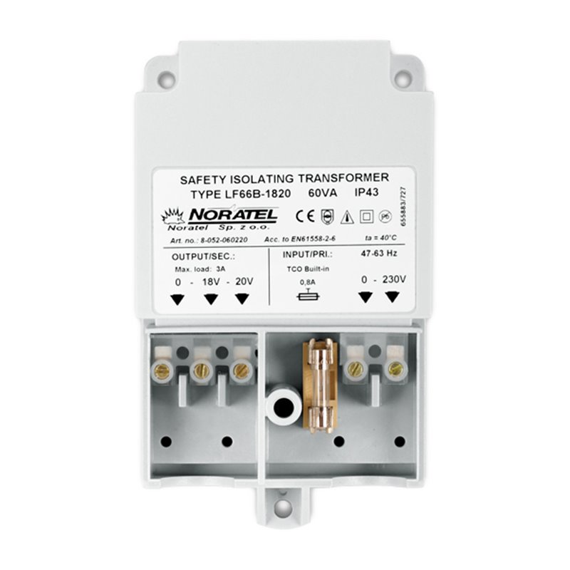 Satel Transformator, 230V/20V, 60VA