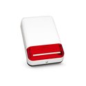 Satel Aussensirene, rote Kalotte, weiss, 120 dB