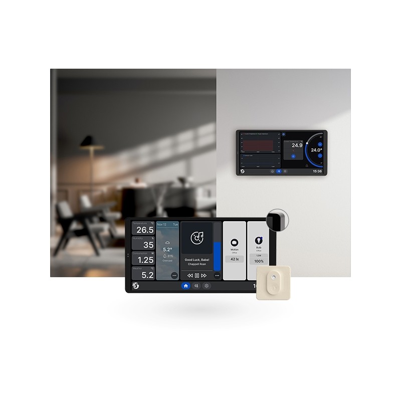 Shelly · Flush-mounted · “Wall Display X2 Silver + Blu H&T Ivory” · Android · WLAN · Silver - 246422 - 2