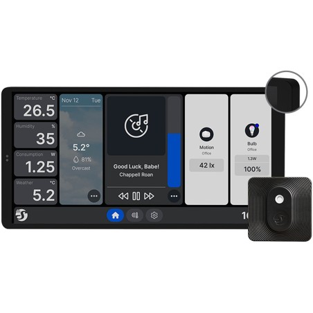 Shelly · Flush-mounted · "Shelly Wall Display X2 Black + Blu H&T Black" · Android · WLAN · Black - 246424 - 1