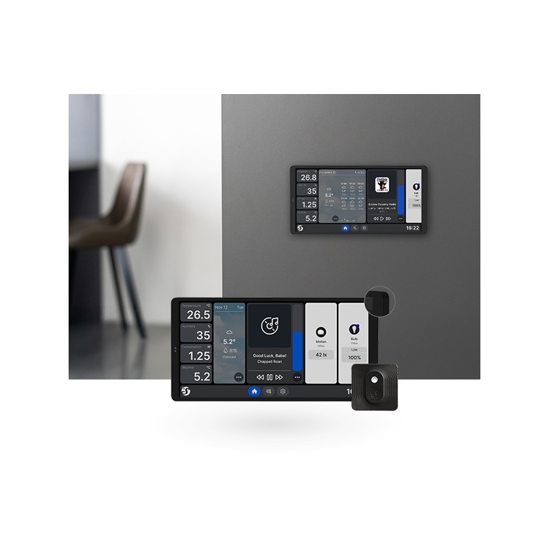 Shelly · Flush-mounted · "Shelly Wall Display X2 Black + Blu H&T Black" · Android · WLAN · Black - 246424 - 2