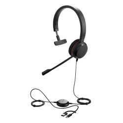 Jabra Evolve 20 Stereo MS, USB C/A Adapter - 239872 - 1