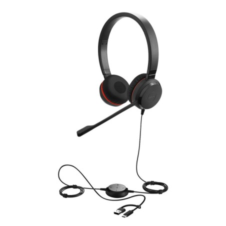Jabra Evolve 30 II Stereo MS, USB C/A Adapter, 3,5mm Klinke - 239880 - 1