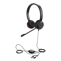 Jabra Evolve 30 II Stereo UC, USB C/A Adapter, 3,5mm Klinke - 239881 - 1