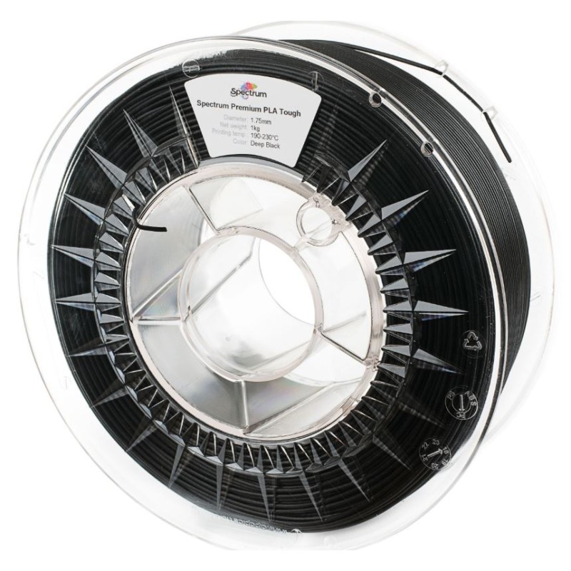 Spectrum 3D Filament / PLA Tough / 1.75mm / Deep Black / Schwarz / 1kg - 167506 - 2