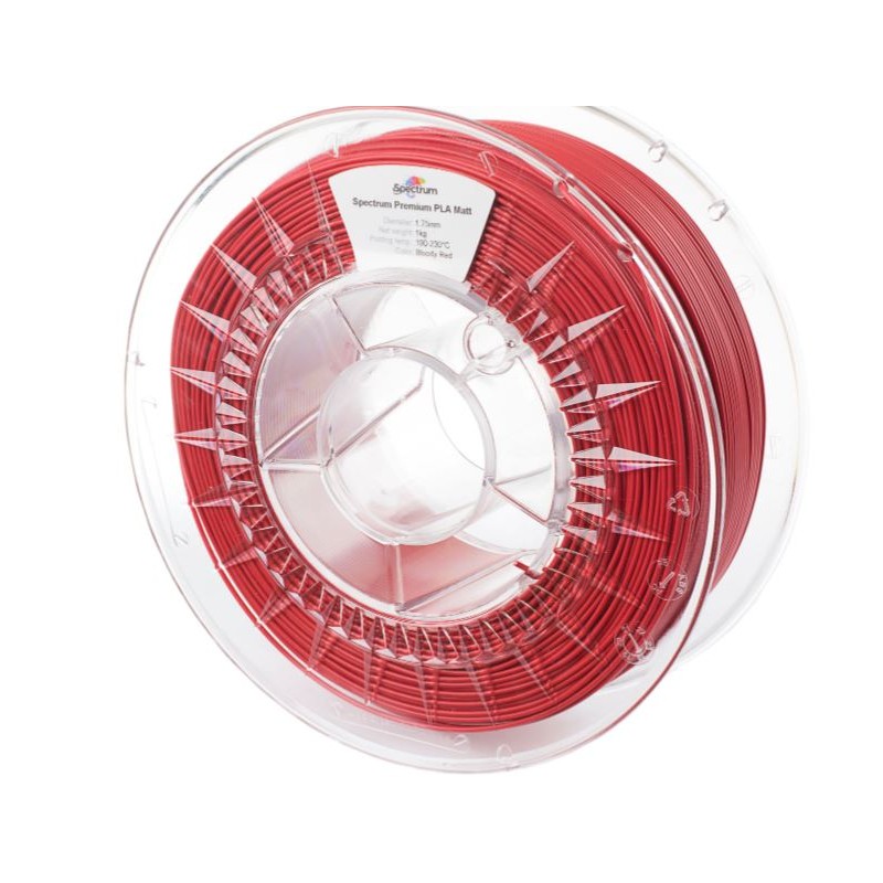 Spectrum 3D Filament / PLA Matt / 1,75mm / Bloody Red / Rot / 1kg - 167514 - 2