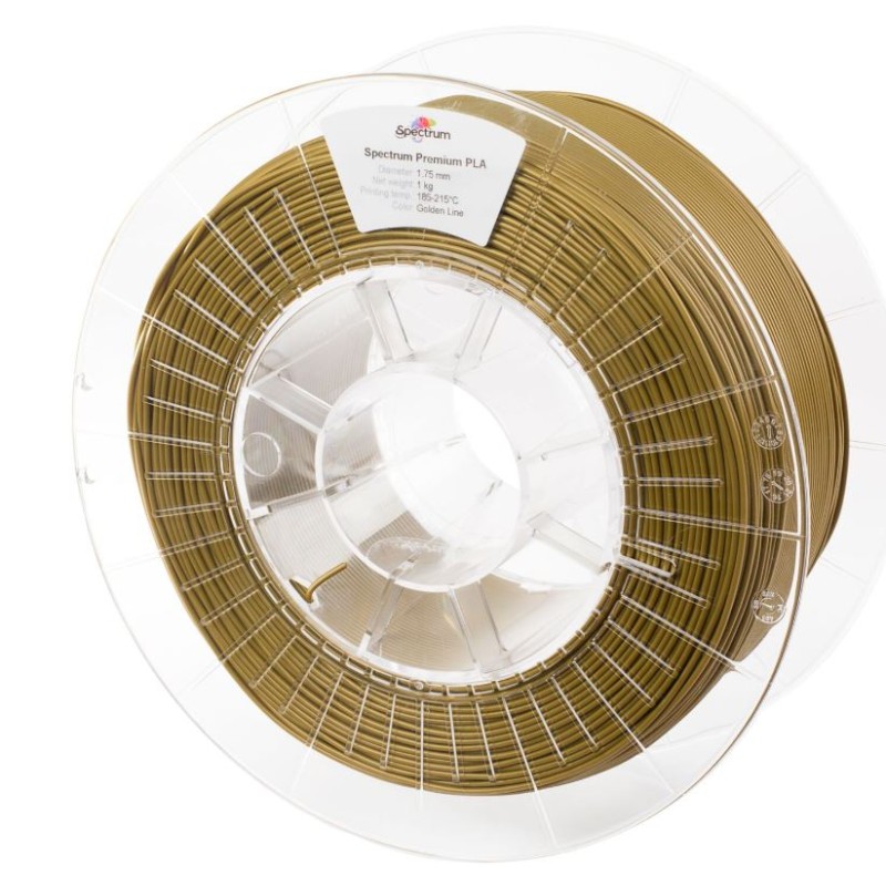 Spectrum 3D Filament / PLA Premium / 1,75mm / Golden Line / Gold / 1kg - 167521 - 2