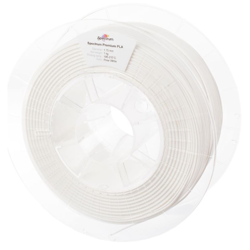 Spectrum 3D Filament / PLA Premium / 1,75mm / Polar White / Weiß / 1kg - 167528 - 2