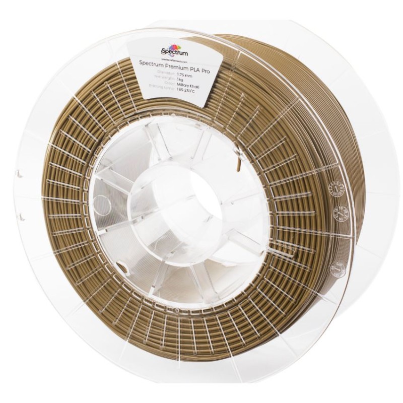 Spectrum 3D Filament / PLA Pro / 1.75mm / Military Khaki / Brown / 1kg - 167573 - 2