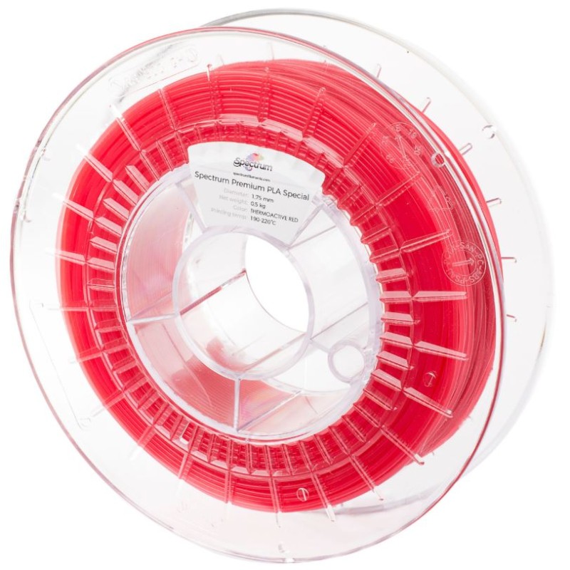 Spectrum 3D Filament / PLA Thermoactive / 1,75mm / Red / Rot / 0,5kg - 167576 - 2