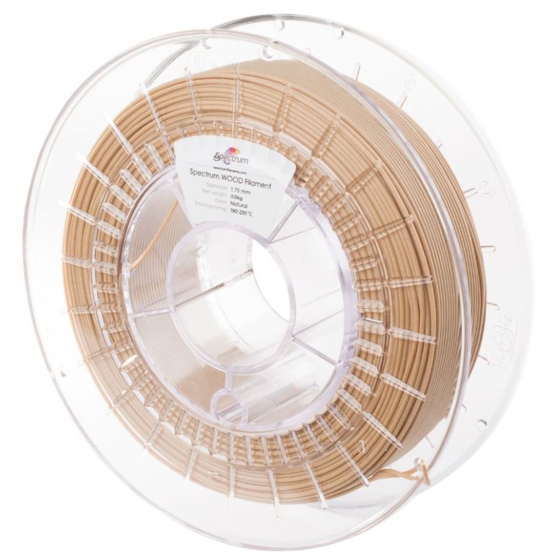 Spectrum 3D Filament / PLA Wood / 1.75mm / Natural / Light Wood / 0.5kg - 167578 - 2
