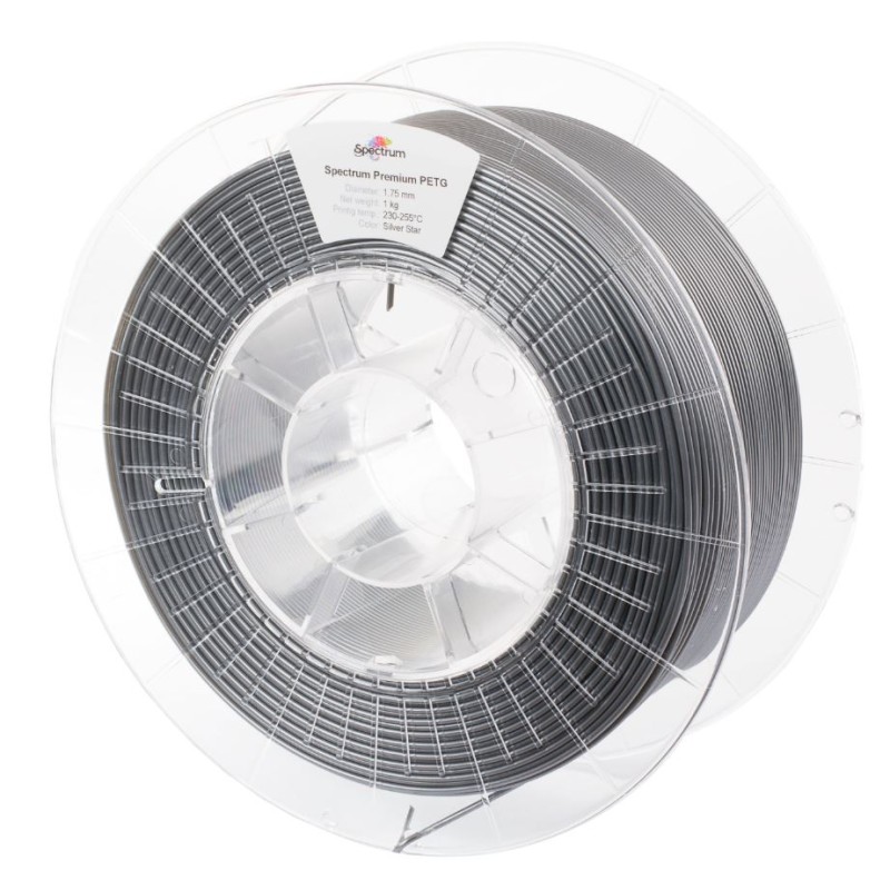 Spectrum 3D Filament / PET-G Premium / 1,75mm / Silver Start / Silber / 1kg - 167589 - 2