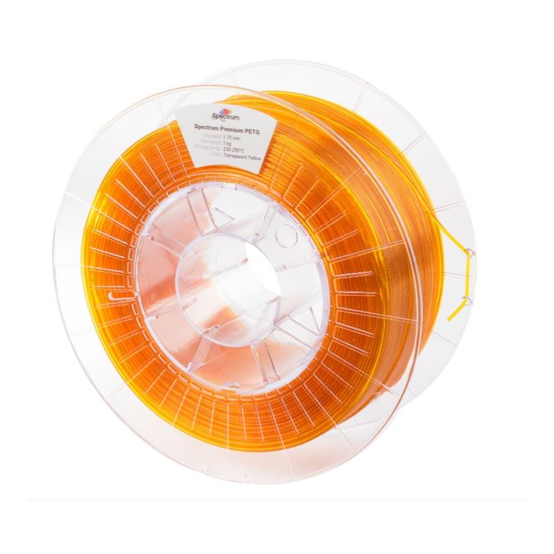 Spectrum 3D Filament / PET-G / 1,75mm / Transparent Yellow / Gelb Durchsichtig / 1kg - 167592 - 2