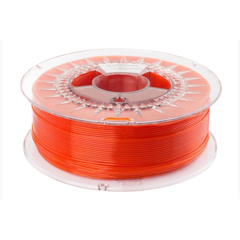 Spectrum 3D Filament / PET-G Premium / 1,75mm / Transparent Orange / Orange Durchsichtig / 1kg - 167593 - 1
